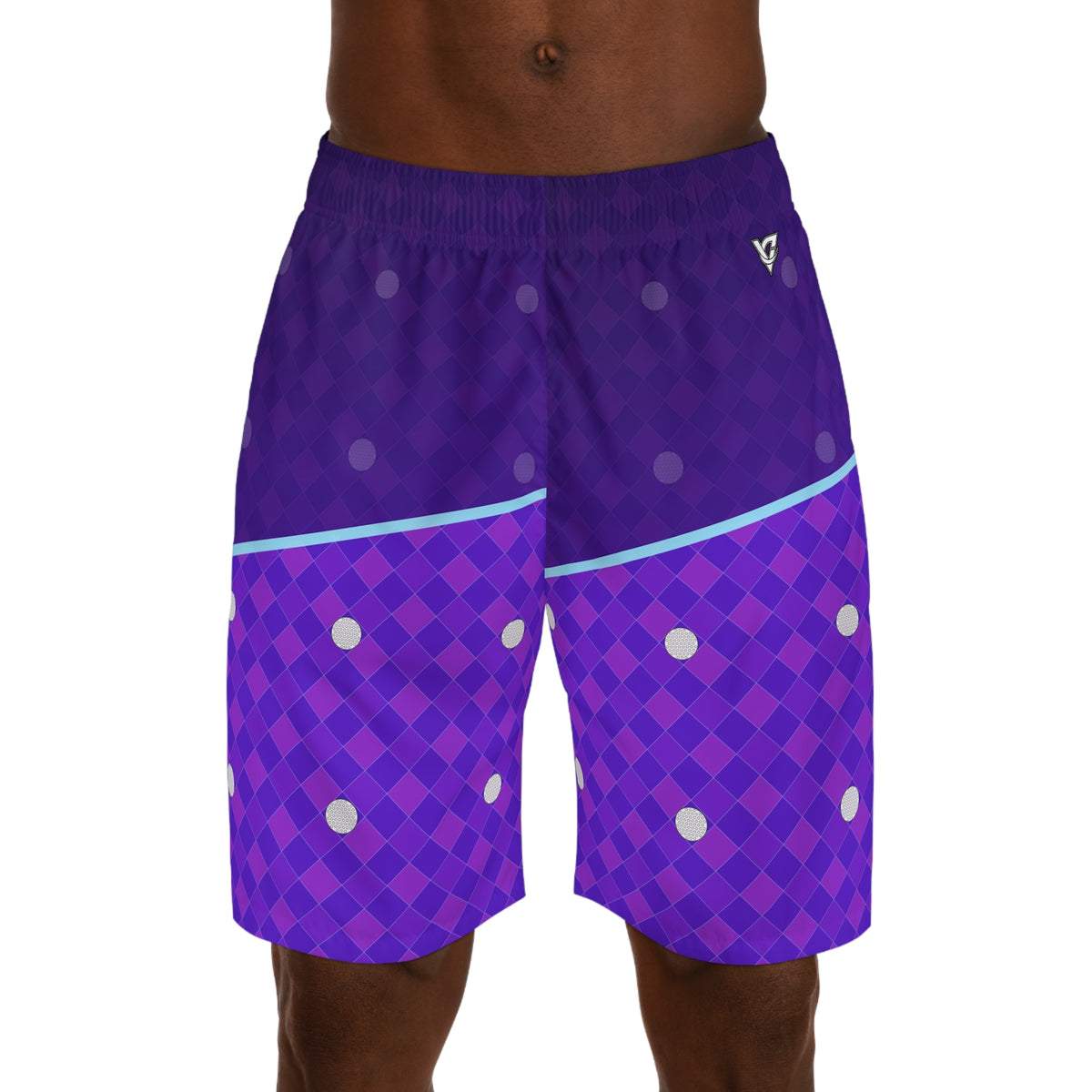 Golf Ultra Violet Dimple Links Men's Athletic Shorts with Pockets