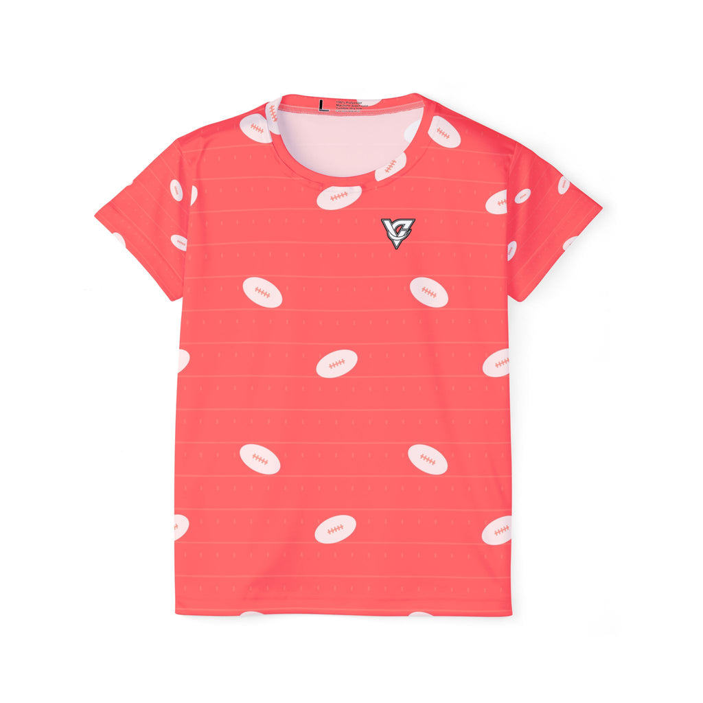 Football Hot Coral Gridiron Women's Sports Jersey