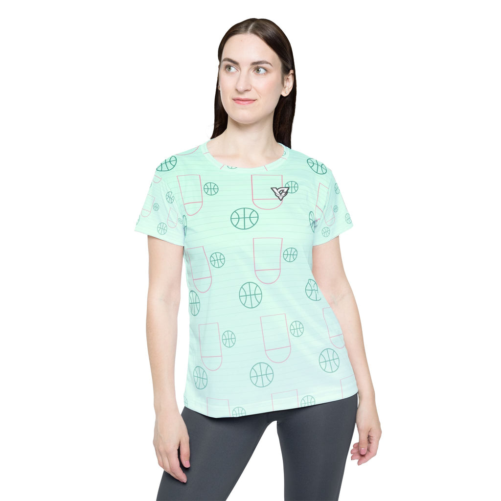 Basketball Mint Glow Court Seam Women's Sports Jersey