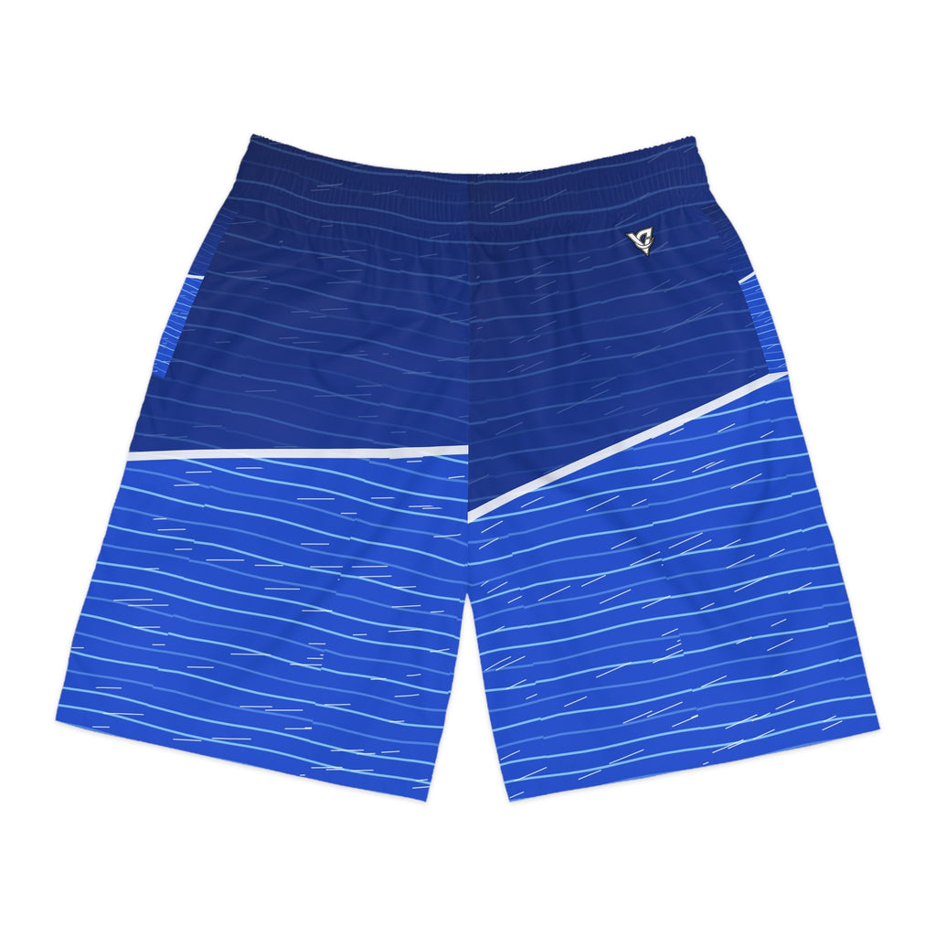 Running Royal Ice Pace Lanes Men's Athletic Shorts with Pockets