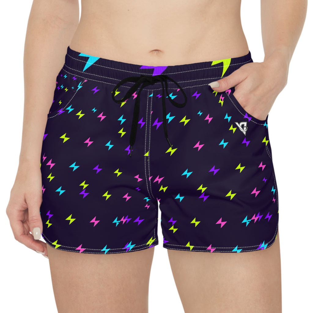 Running Violet Volt Icon Storm Women's Athletic Shorts with Pockets