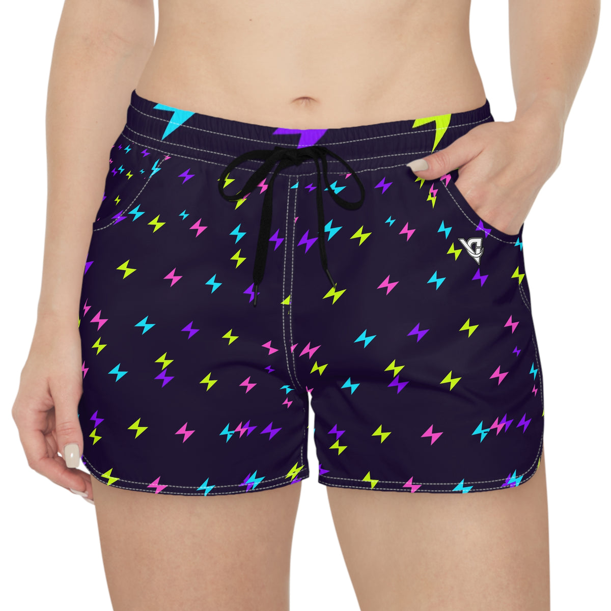 Running Violet Volt Icon Storm Women's Athletic Shorts with Pockets