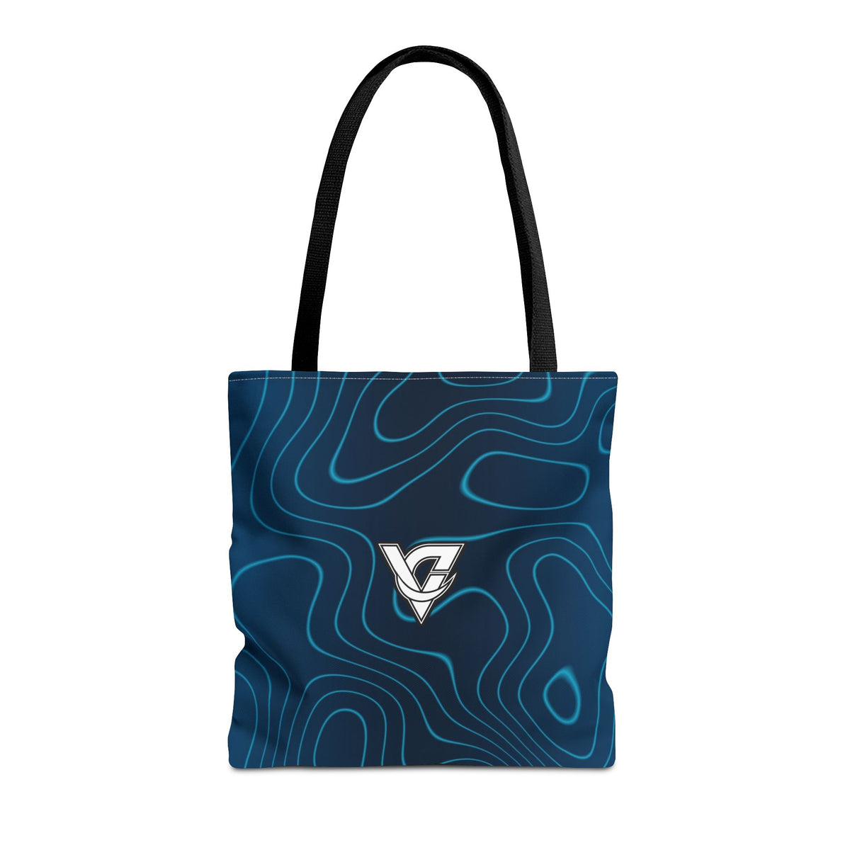 Ocean Topo Tote Bag — All-Over Print Gym & Everyday Tote