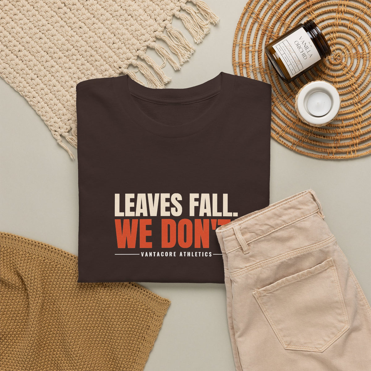 Leaves Fall. We Don'T. | Men's Graphic Gym T-Shirt