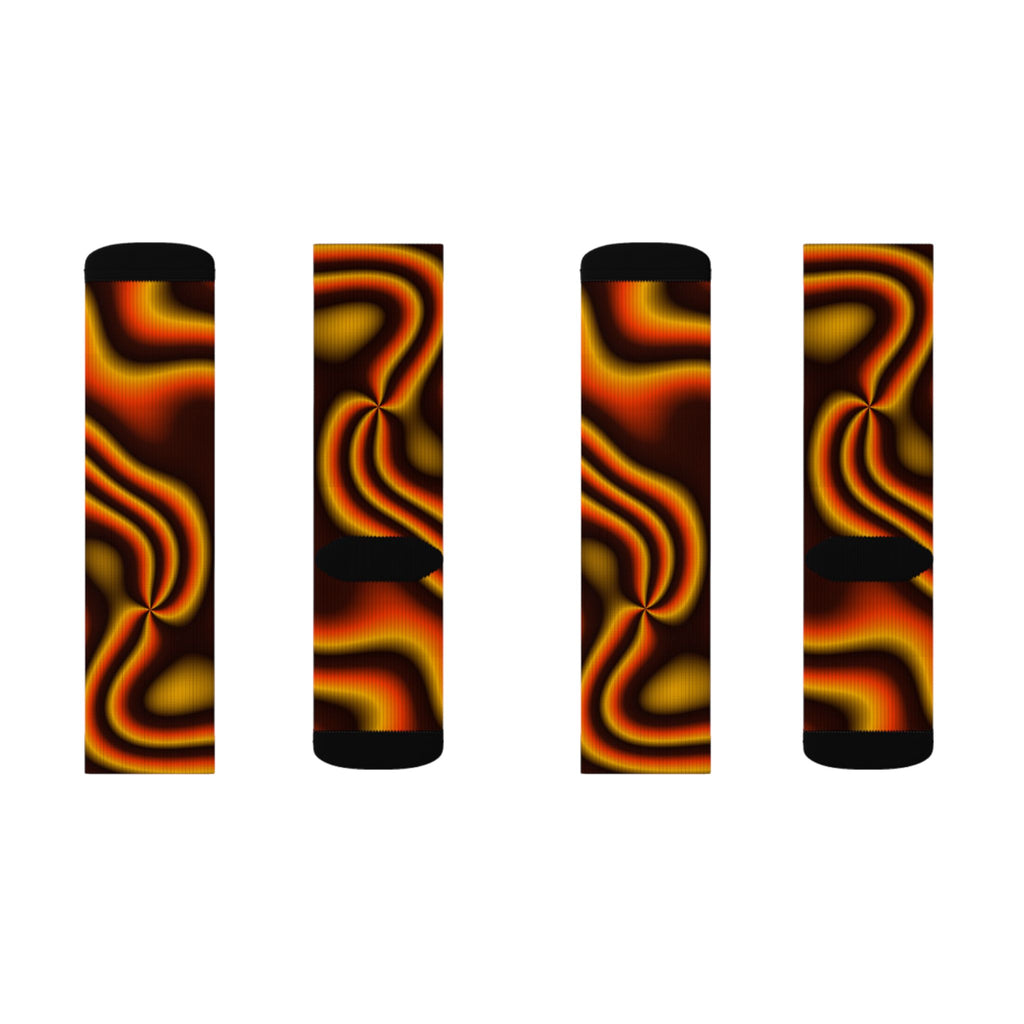 Lava Tie-Dye Athletic Crew Socks