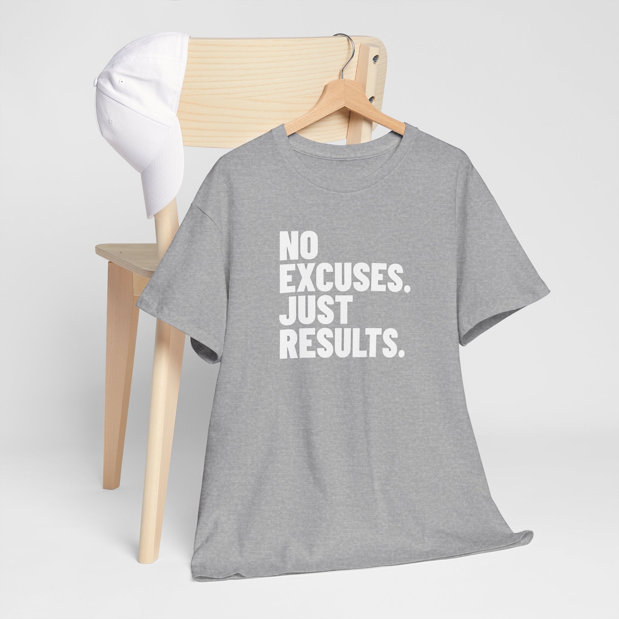 No Excuses Just Results | Motivational Fitness T-Shirt