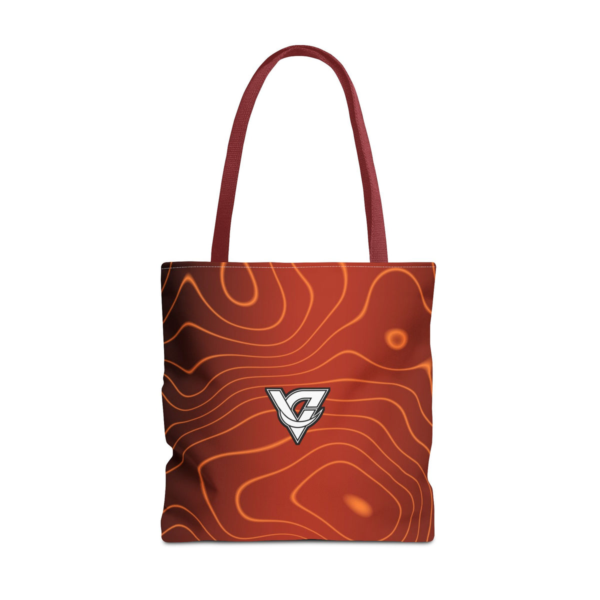 Sunset Orchard Topo Tote Bag — All-Over Print Gym & Everyday Tote