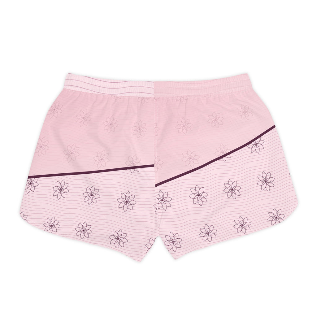 Yoga Blush Rose Flow Lotus Women's Athletic Shorts with Pockets