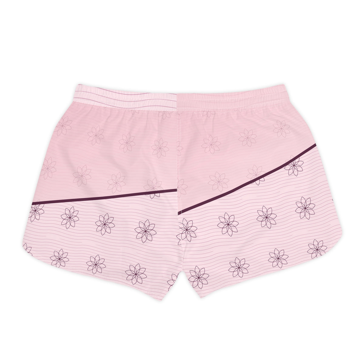 Yoga Blush Rose Flow Lotus Women's Athletic Shorts with Pockets