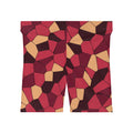 Cranberry Mosaic Women's Biker Shorts — High-Waist Workout Shorts