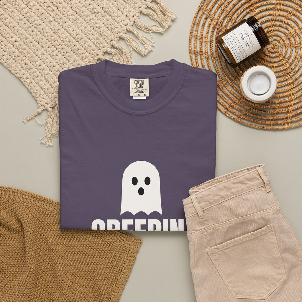 Creepin' It Real | Women's Halloween Garment-Dyed Graphic Tee