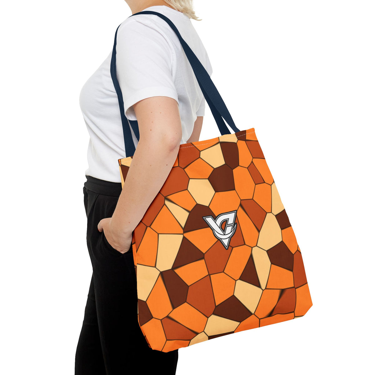 Pumpkin Mosaic Tote Bag — All-Over Print Gym & Everyday Tote