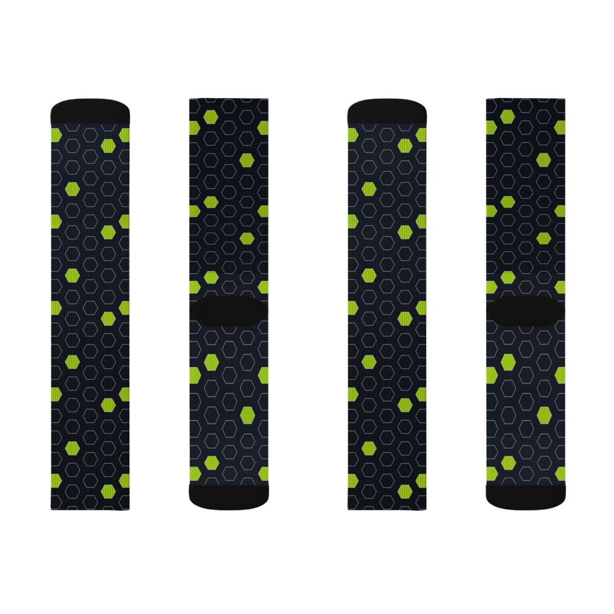 Soccer Volt Night Hex Pitch Athletic Crew Socks