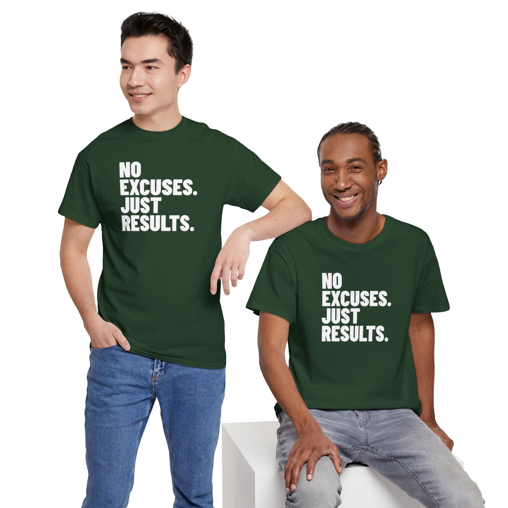 No Excuses Just Results | Motivational Fitness T-Shirt
