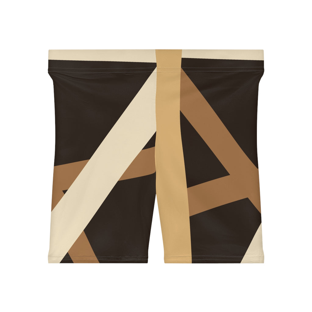 Desert Shard Women's Biker Shorts — High-Waist Workout Shorts