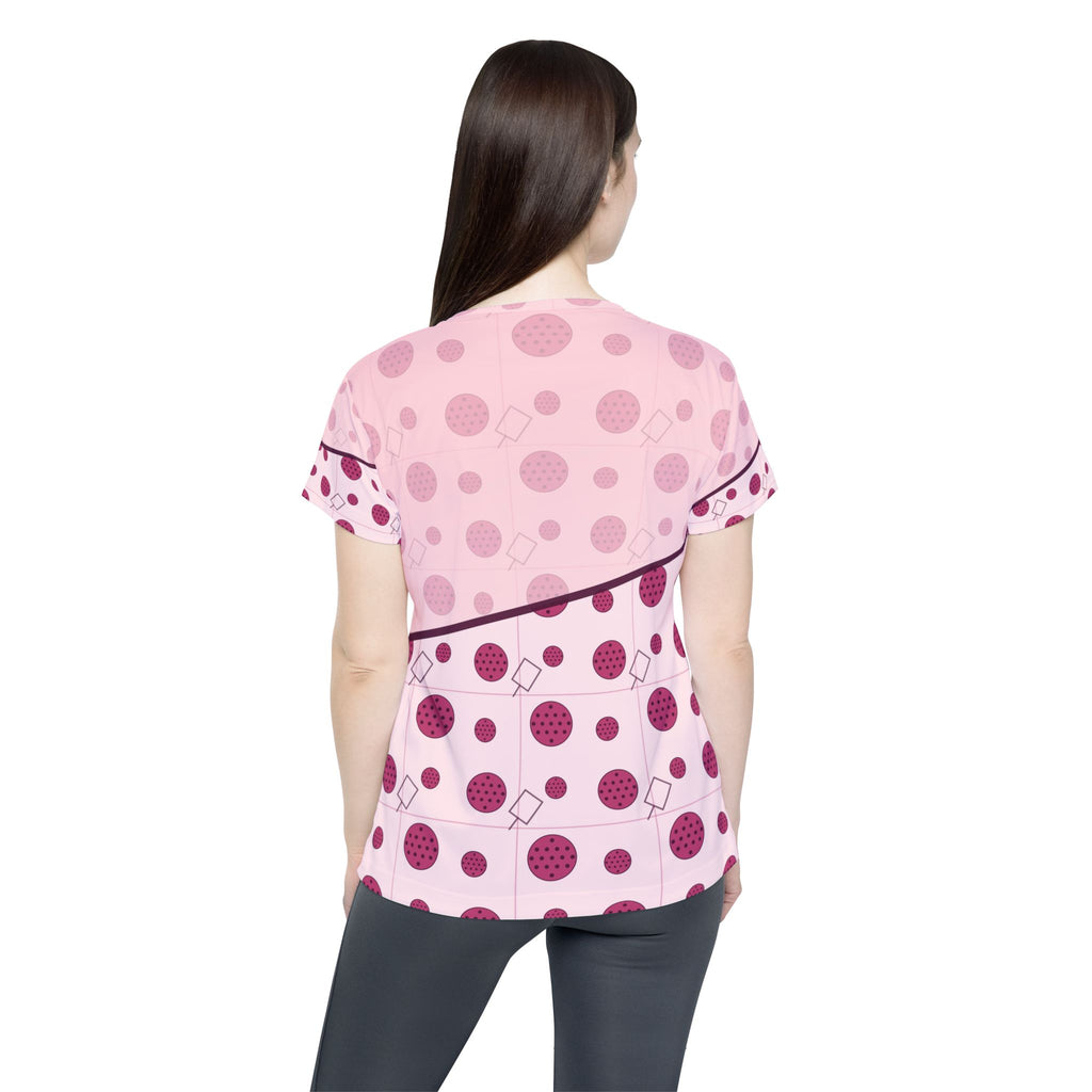Pickleball Blush Rose Dink Dot Women's Sports Jersey