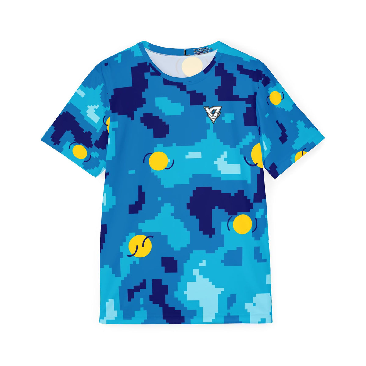 Tennis Cobalt Spark Pixel Camo Men's Sports Jersey