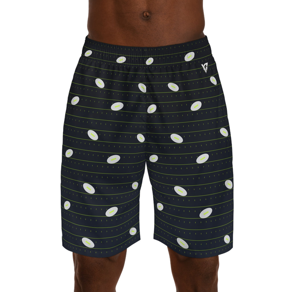 Football Volt Night Gridiron Men's Athletic Shorts with Pockets