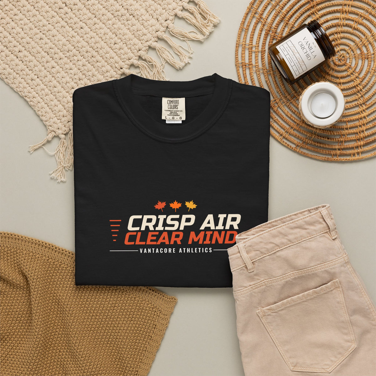 Crisp Air Clear Mind | Women's Garment-Dyed Graphic Tee