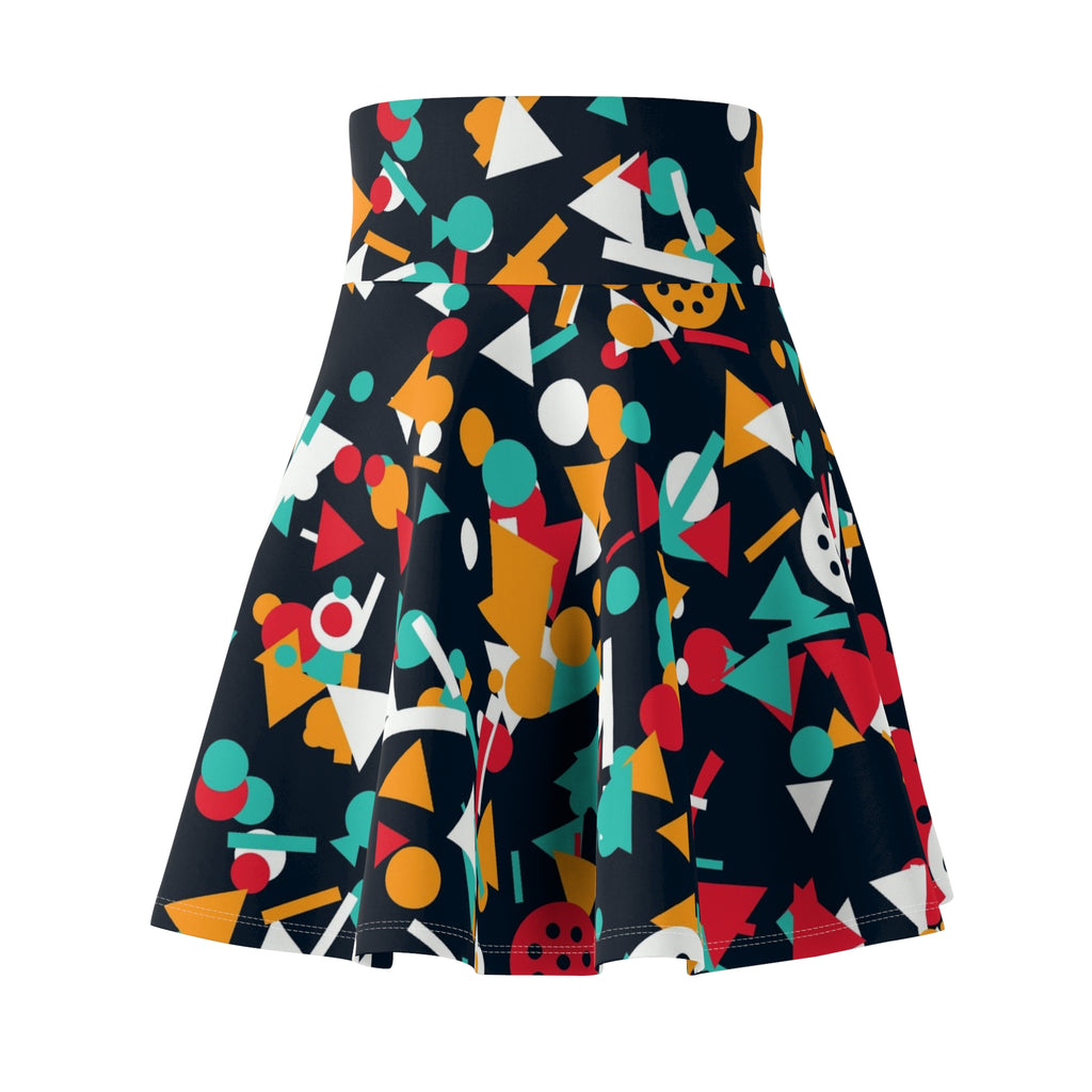 Pickleball Aqua Volt Confetti Pop Women's Athletic Skater Skirt