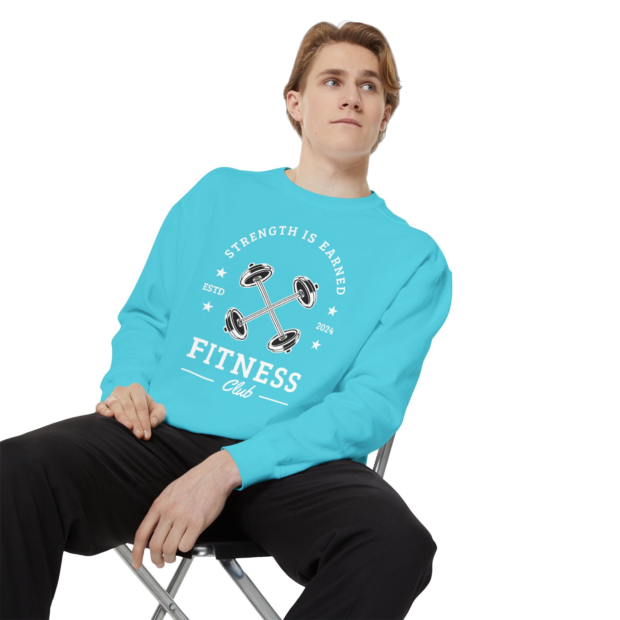 Fitness Club Sweatshirt | "Strength Is Earned" Crewneck