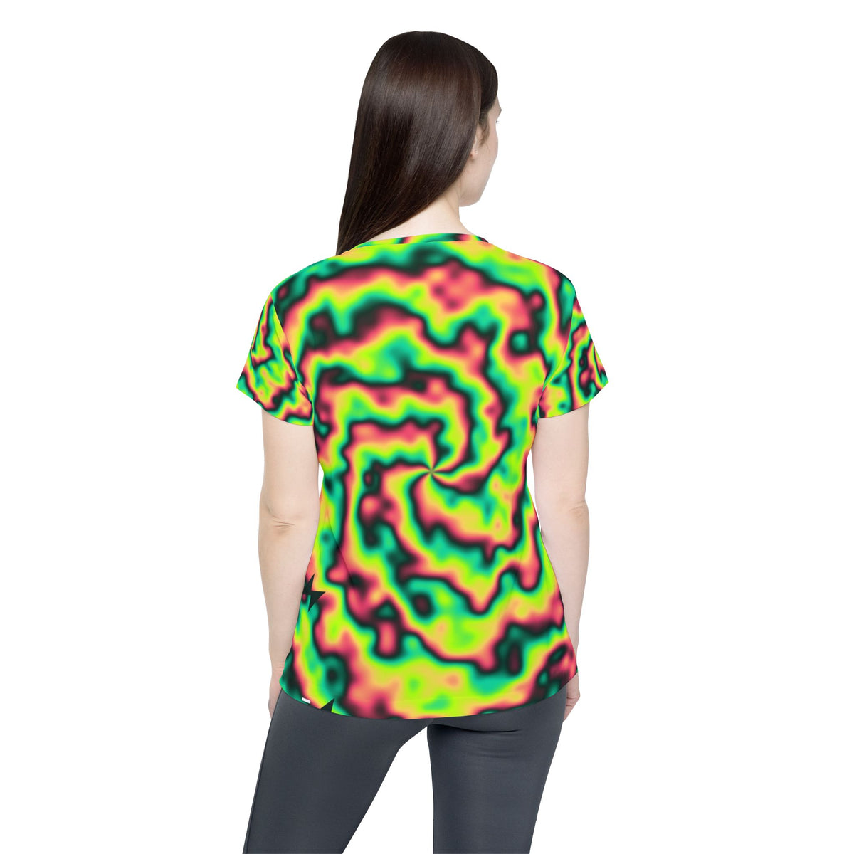 Running Emerald Zest Tie-Dye Spin Women's Sports Jersey