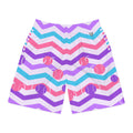 Baseball & Softball Lilac Wave Chevron Rush Men's Athletic Shorts with Pockets