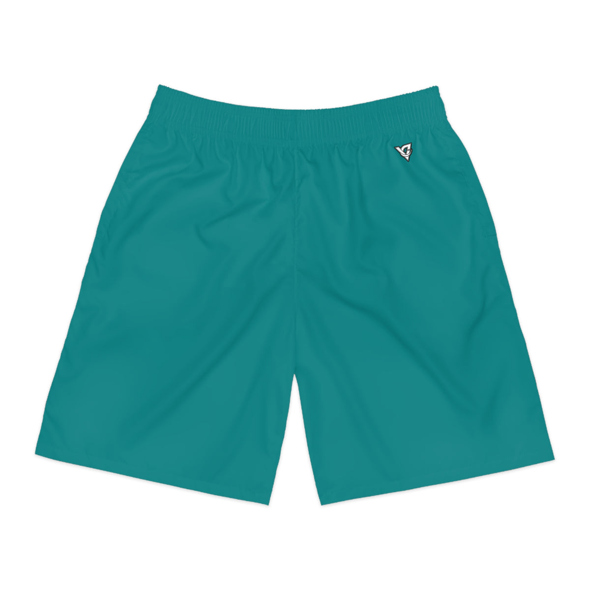 Vantacore Solid Teal Men's Athletic Shorts with Pockets