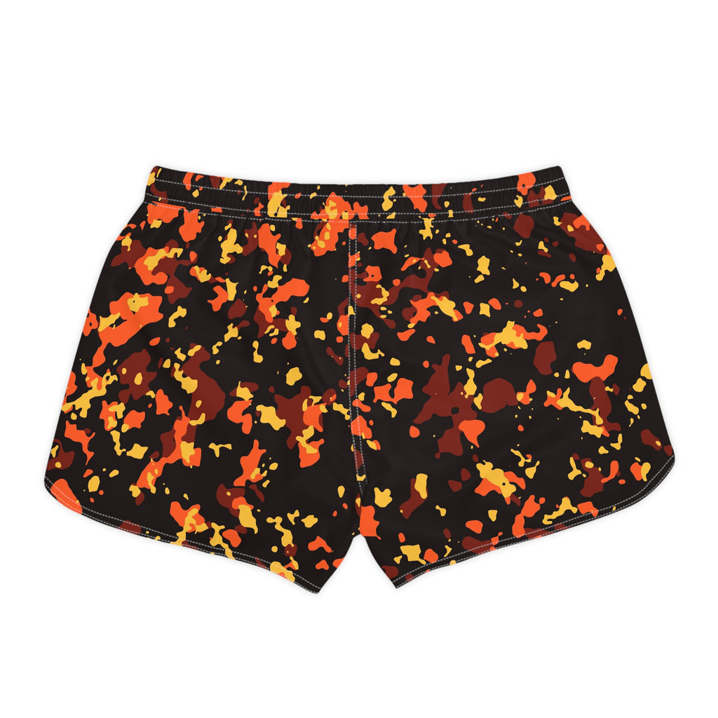 Women's Multipurpose Athletic Shorts with Pockets | Ember Splatter