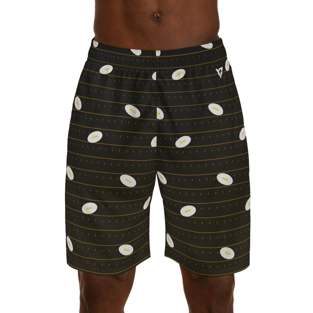 Football Gold Rush Gridiron Men's Athletic Shorts with Pockets