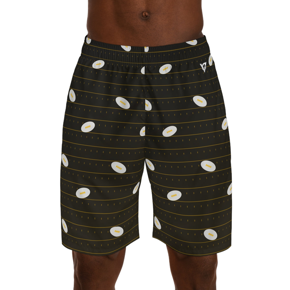 Football Gold Rush Gridiron Men's Athletic Shorts with Pockets