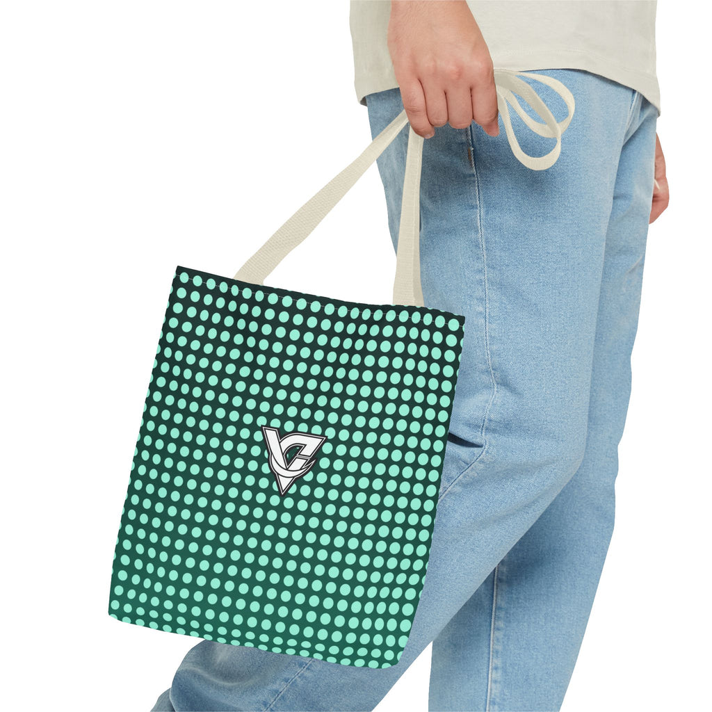 Mint Halftone Tote Bag — All-Over Print Gym & Everyday Tote