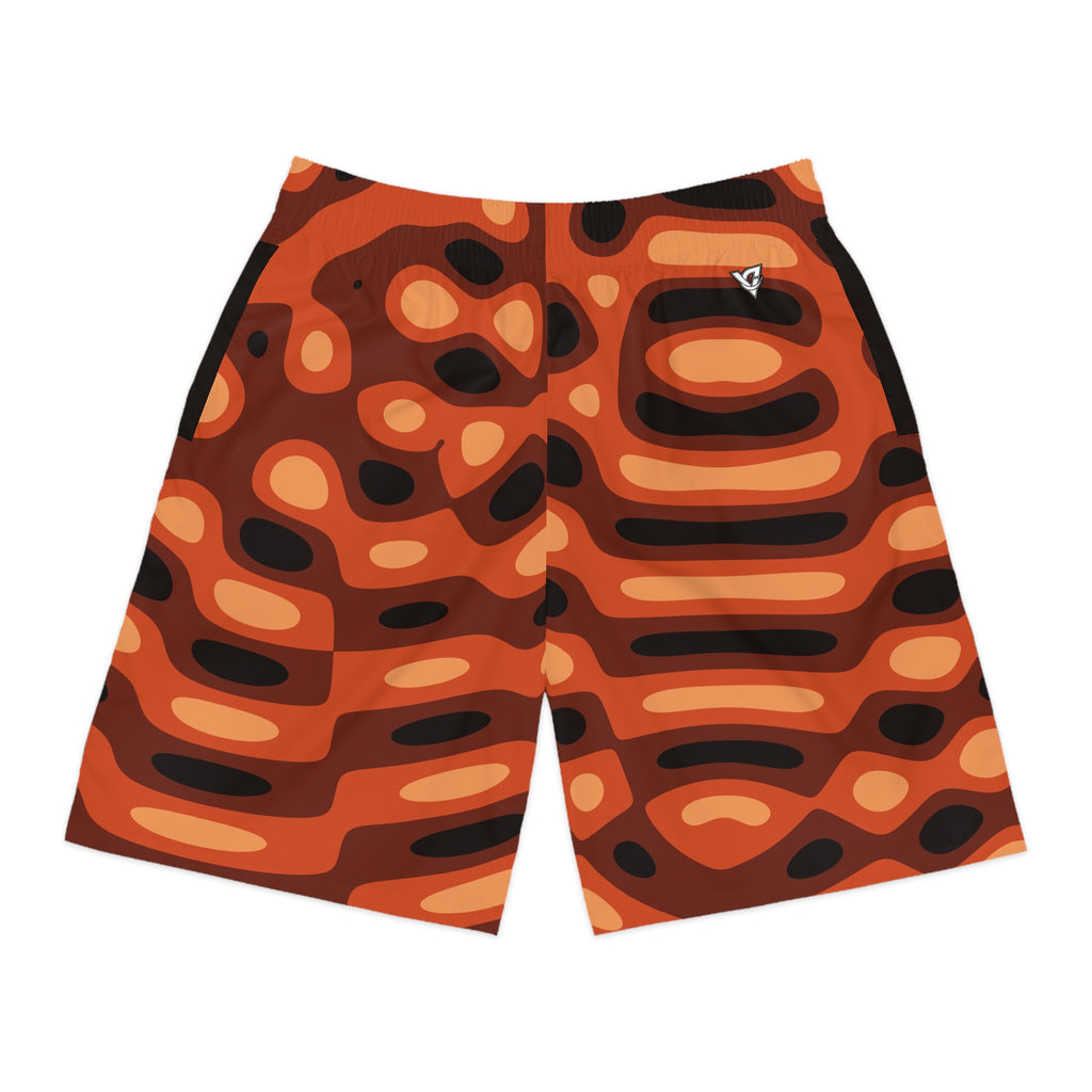Men's Rust Ripple Performance Jogger Athletic Shorts with Pockets