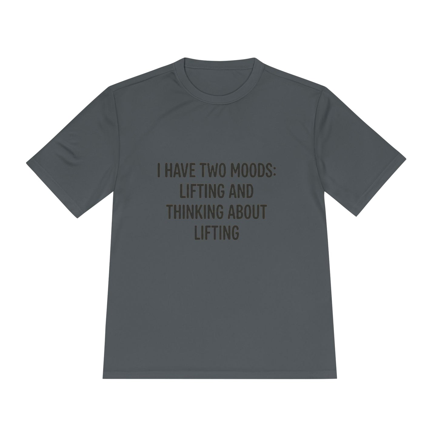 Lifting & Thinking About Lifting Tee — Workout Humor Moisture‑Wicking Shirt