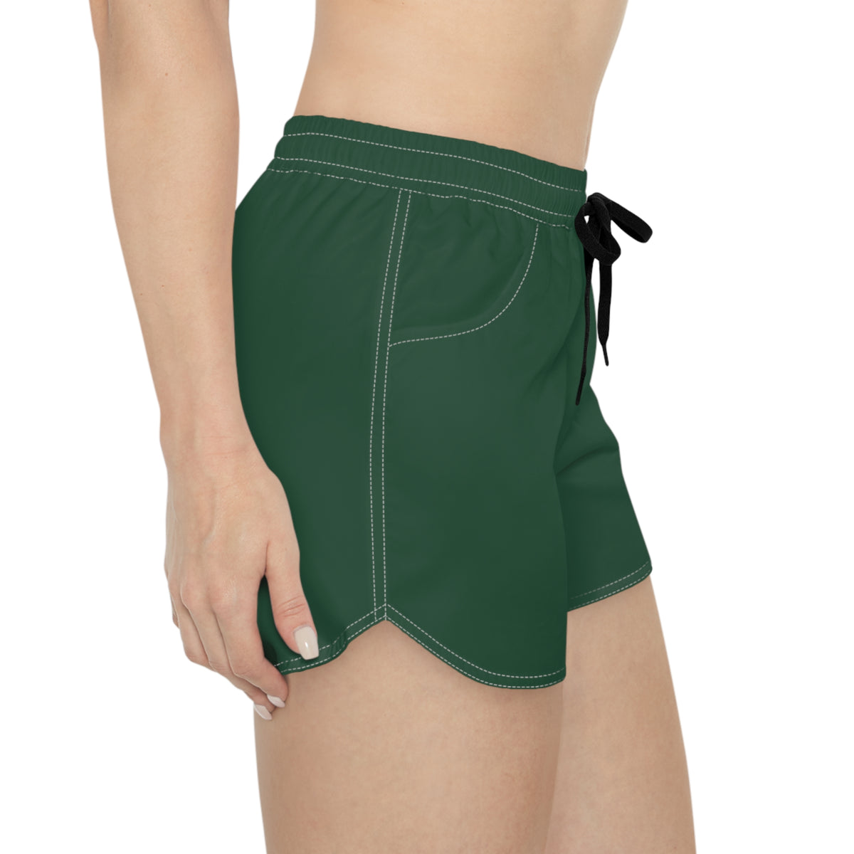 Women's Multipurpose Athletic Shorts with Pockets | Forest Green Essential
