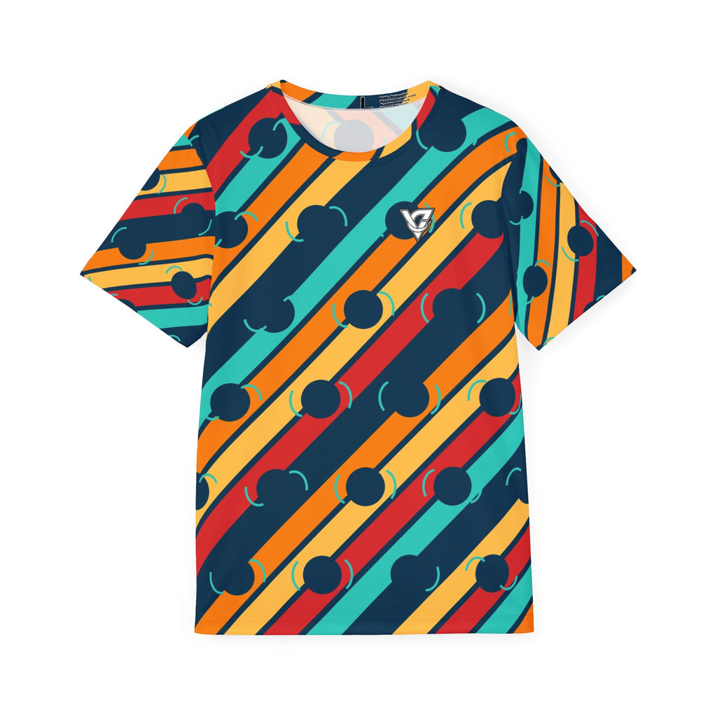 Tennis Tropic Heat Stripe Surge Men's Sports Jersey
