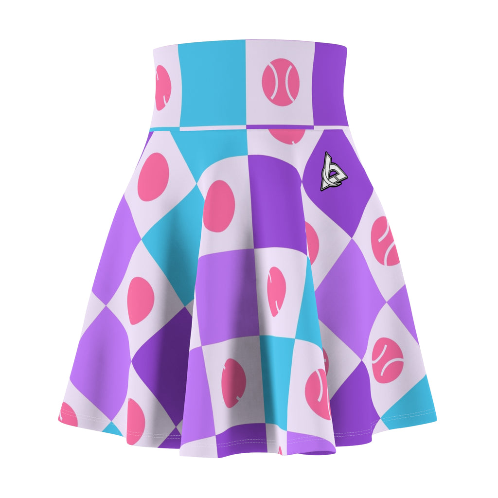 Tennis Lilac Wave Checker Drive Women's Athletic Skater Skirt