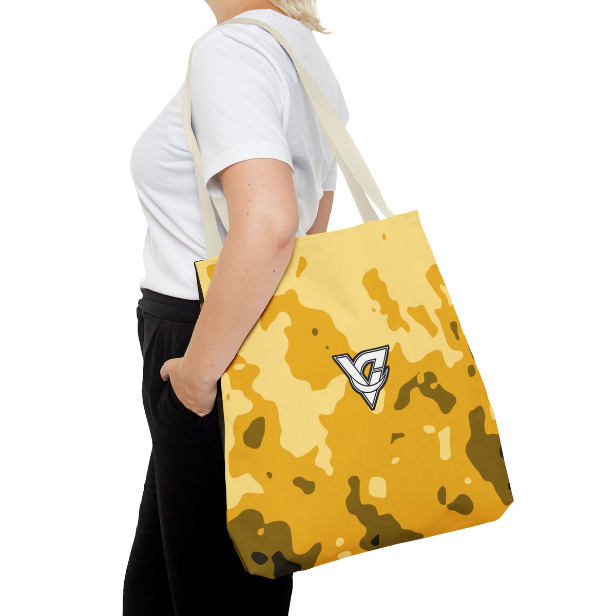 Mustard Magma Tote Bag — All-Over Print Gym & Everyday Tote