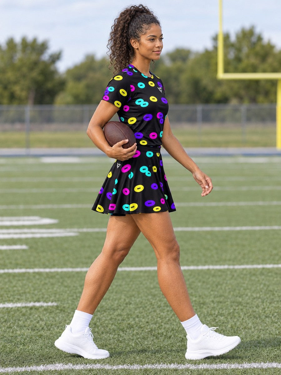 Football Midnight Neon Icon Storm Women's Sports Jersey - side view