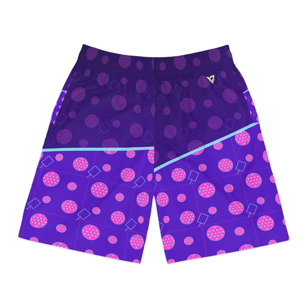 Pickleball Ultra Violet Dink Dot Men's Athletic Shorts with Pockets