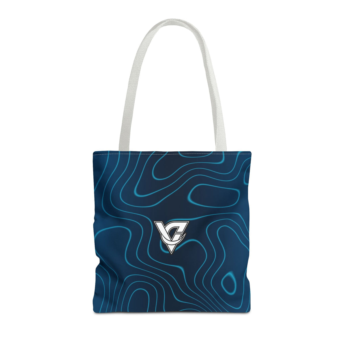Ocean Topo Tote Bag — All-Over Print Gym & Everyday Tote