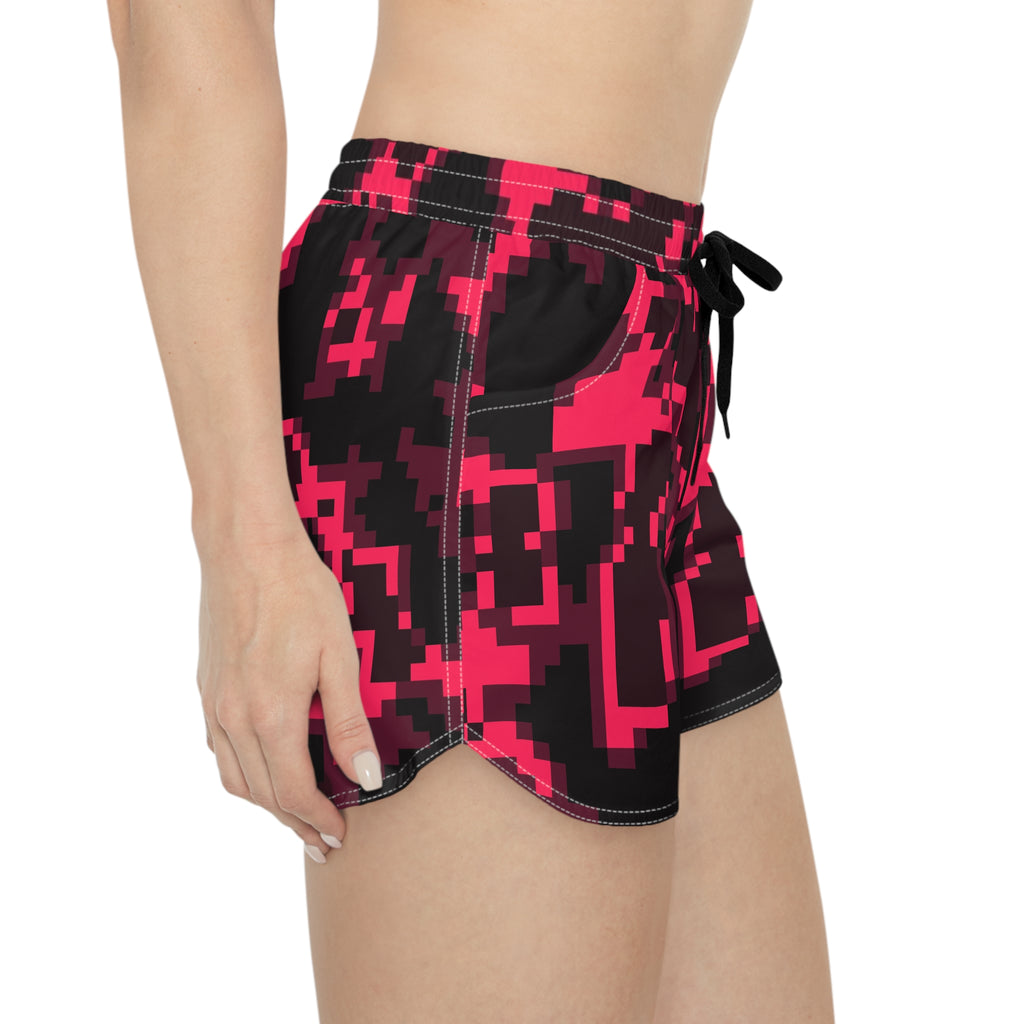Women's Multipurpose Athletic Shorts with Pockets | Infrared Digital Camo