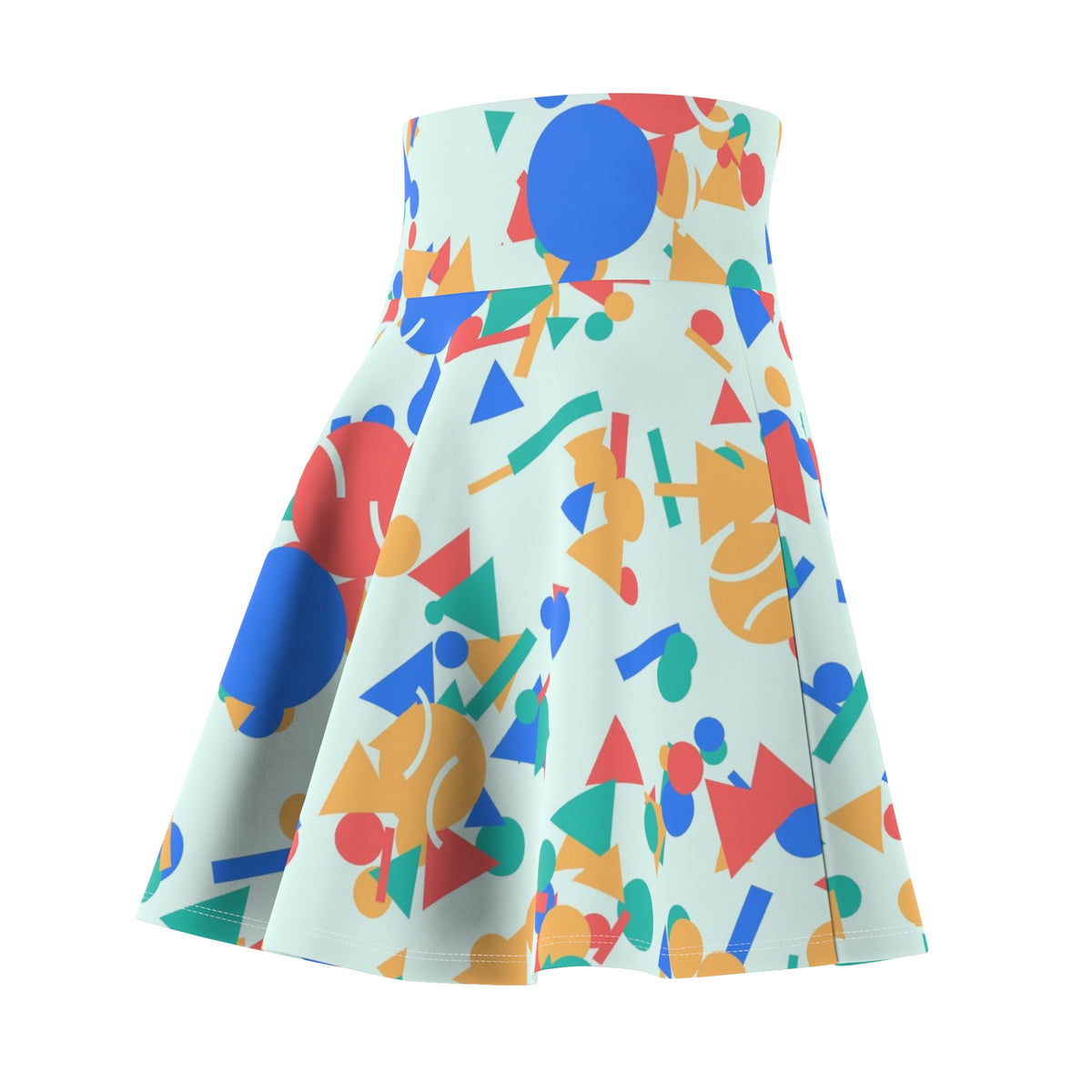 Tennis Sea Glass Confetti Pop Women's Athletic Skater Skirt