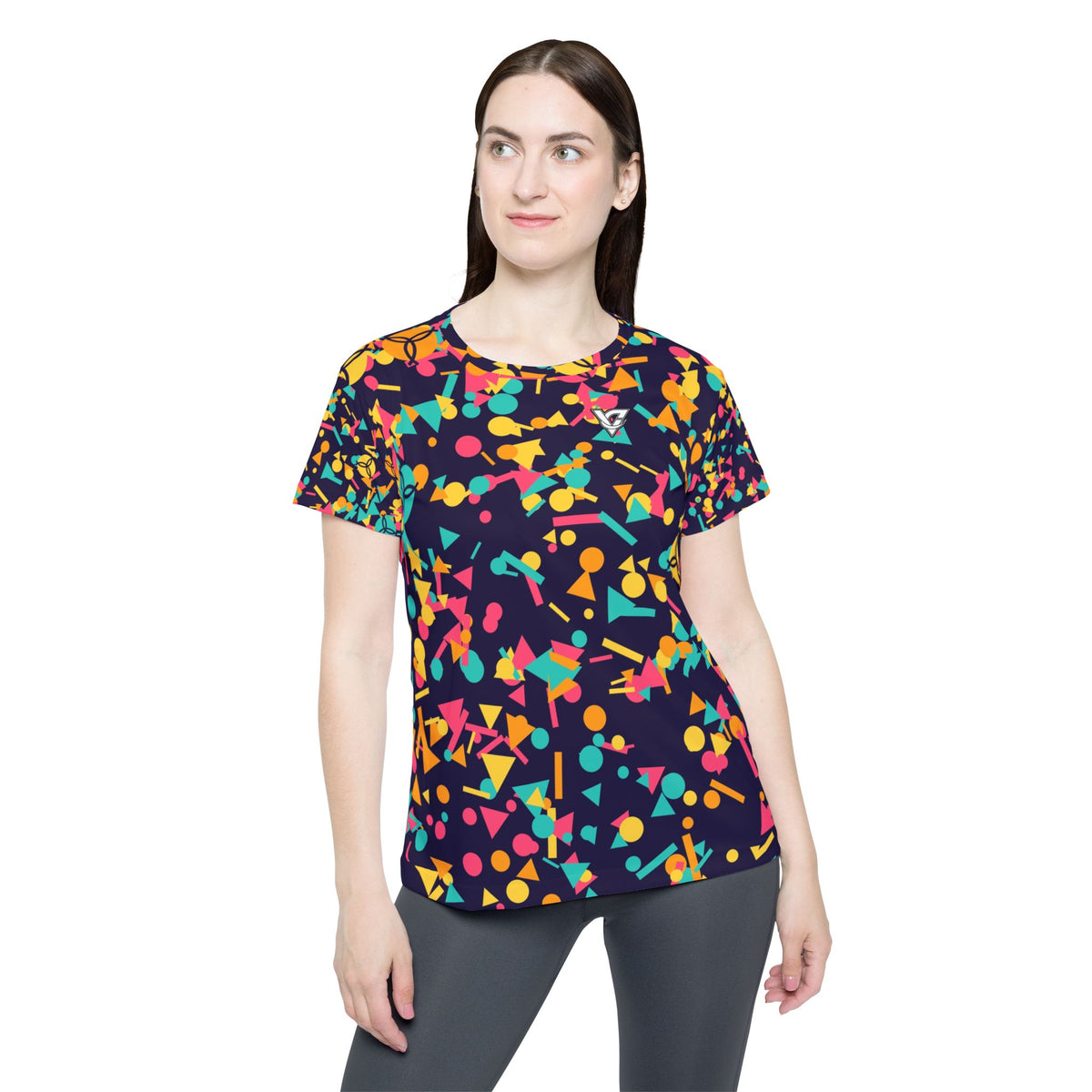 Volleyball Electric Mango Confetti Pop Women's Sports Jersey