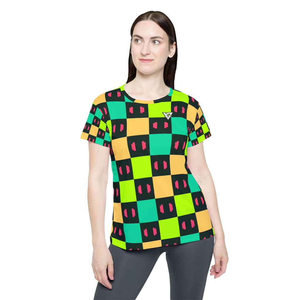 Training & Gym Emerald Zest Checker Drive Women's Sports Jersey