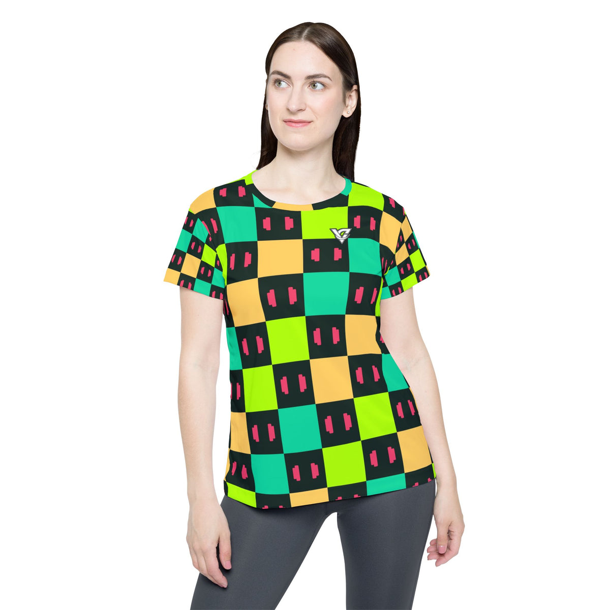 Training & Gym Emerald Zest Checker Drive Women's Sports Jersey