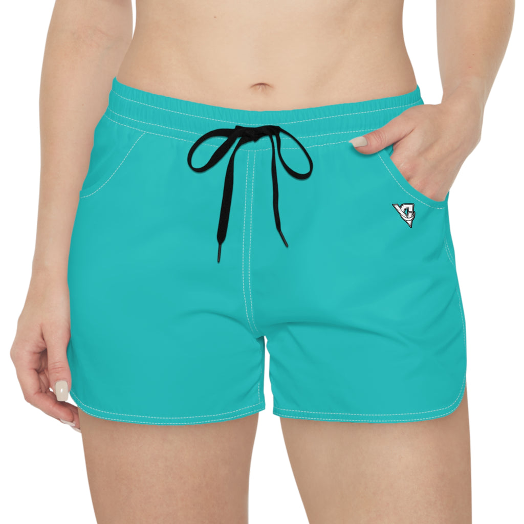 Women's Multipurpose Athletic Shorts with Pockets | Turquoise Essential