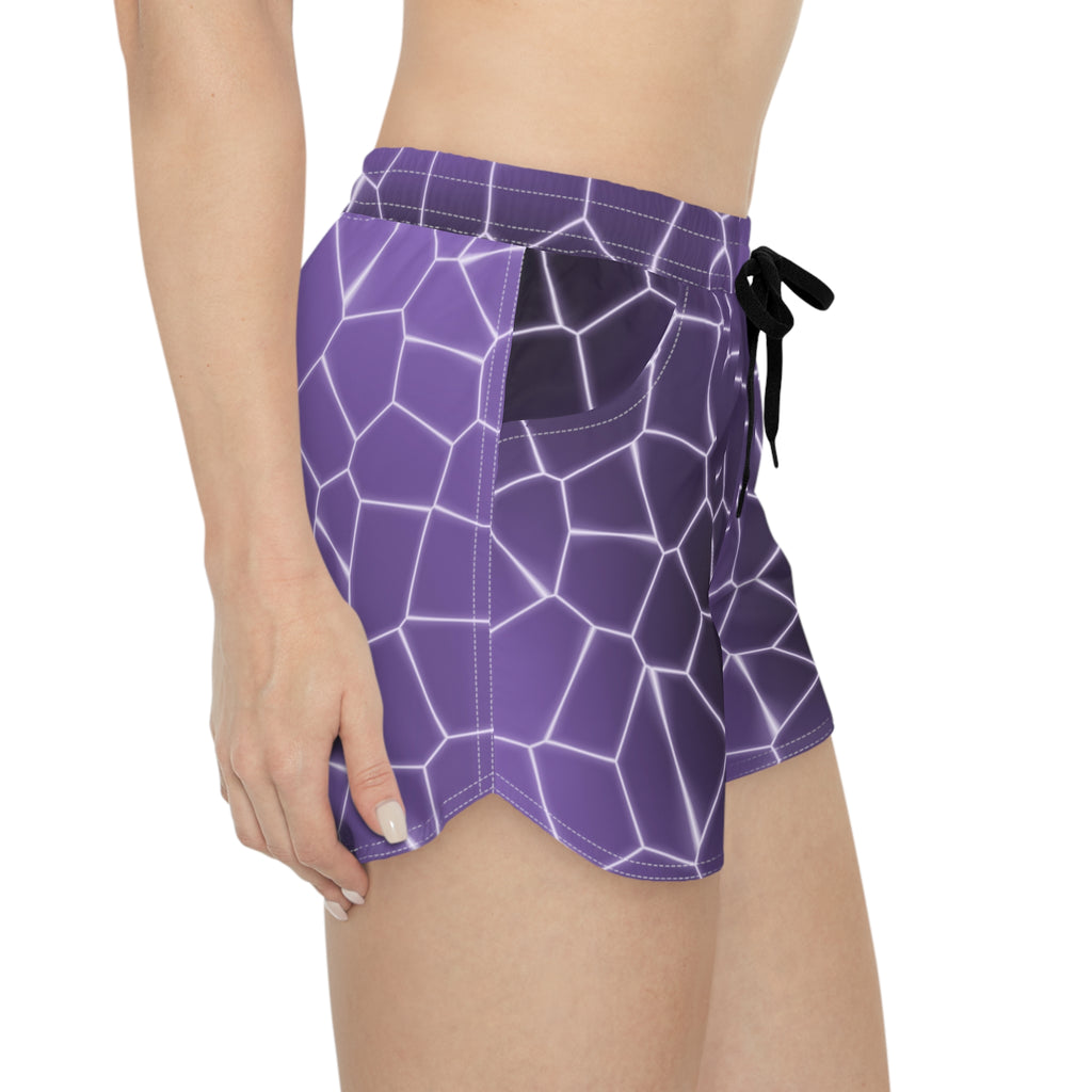 Women's Multipurpose Athletic Shorts with Pockets | Lilac Rift