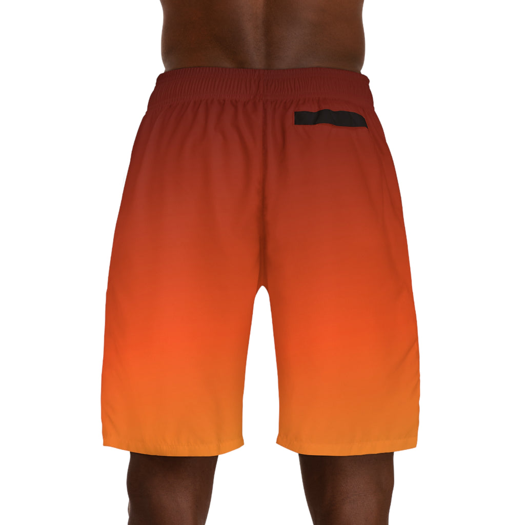 Men's Ember Ombre Performance Jogger Athletic Shorts with Pockets