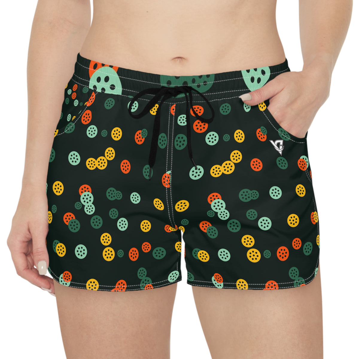 Pickleball Jungle Juice Icon Storm Women's Athletic Shorts with Pockets
